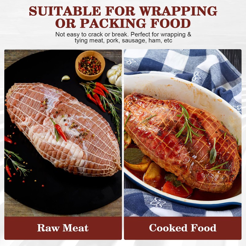 2pcs Roasting Net Beef Netting Meat Net Roll Butcher Twine