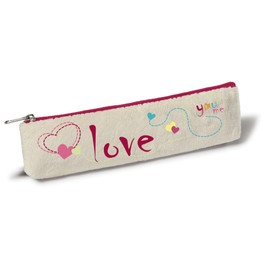 'Nici 38594 Love Plush Flat Pencil Case, 19.5 cm x 5 cm, Pencil Case