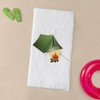 CafePress Camping Tent and Campfire 30"x60" Absorbent Cotton Back, Soft