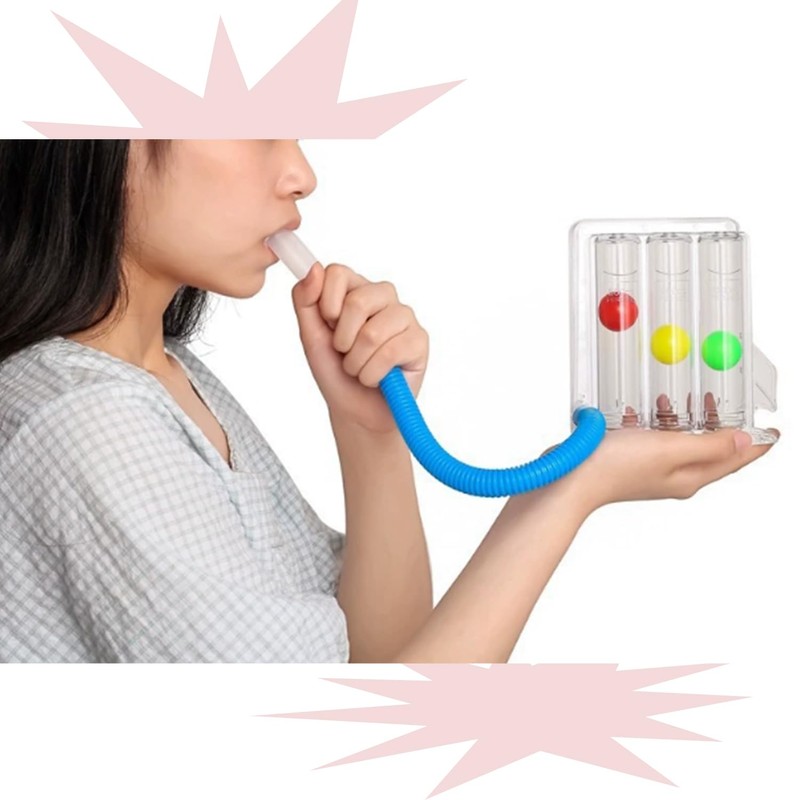 Roczential 1 Piece Lung Trainer, Natural Breathing Exerciser Trainer, Washable