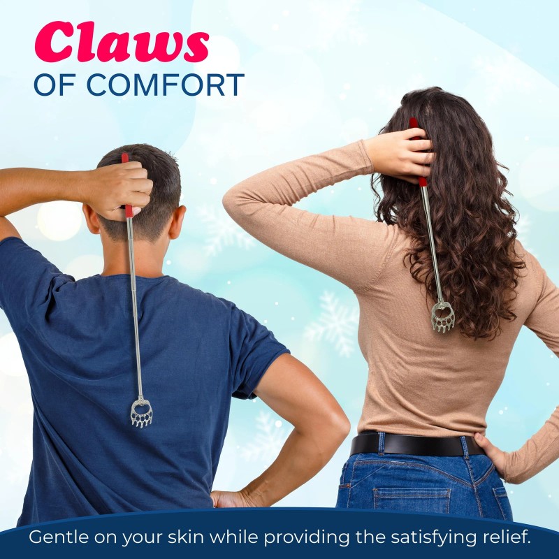 4E's Novelty 2 Extendable Santa Back Scratchers - Christmas Stocking