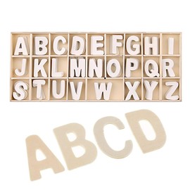 VYIBPDY 156 Pieces (1 Set) Wooden Letters Uppercase Letters A-Z 3 cm, Wooden Letters for Crafts, DIY, Wedding Party, Home Decoration, Displays, Colourful