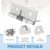 sourcing map 2Pcs Spring Hinge, 3.5" Length 304 Stainless Steel