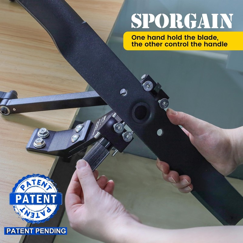SporGain Lawn Mower Blade Sharpener & Lawn Mower Blade Balancer,