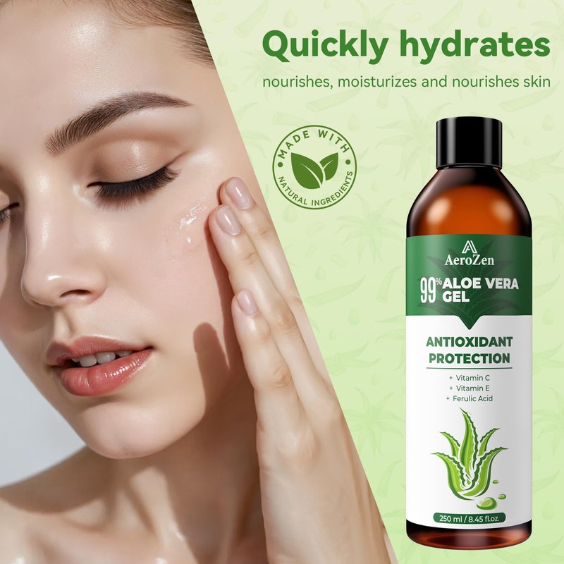 Aero Zen 99% Pure & Natural Aloe Vera Gel -