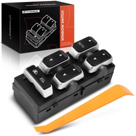 A-Premium - Interruptor de ventana eléctrica delantera izquierda del lado del conductor compatible con Lincoln Town Car 2003 2004 2005 2006 2007 2008, Sedán, repuesto # 5W1Z-14529-BA, 3W1Z14529BA