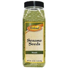 Roland Foods Wasabi Sesame Seeds, 16 Ounce Bottle, Pack of 2