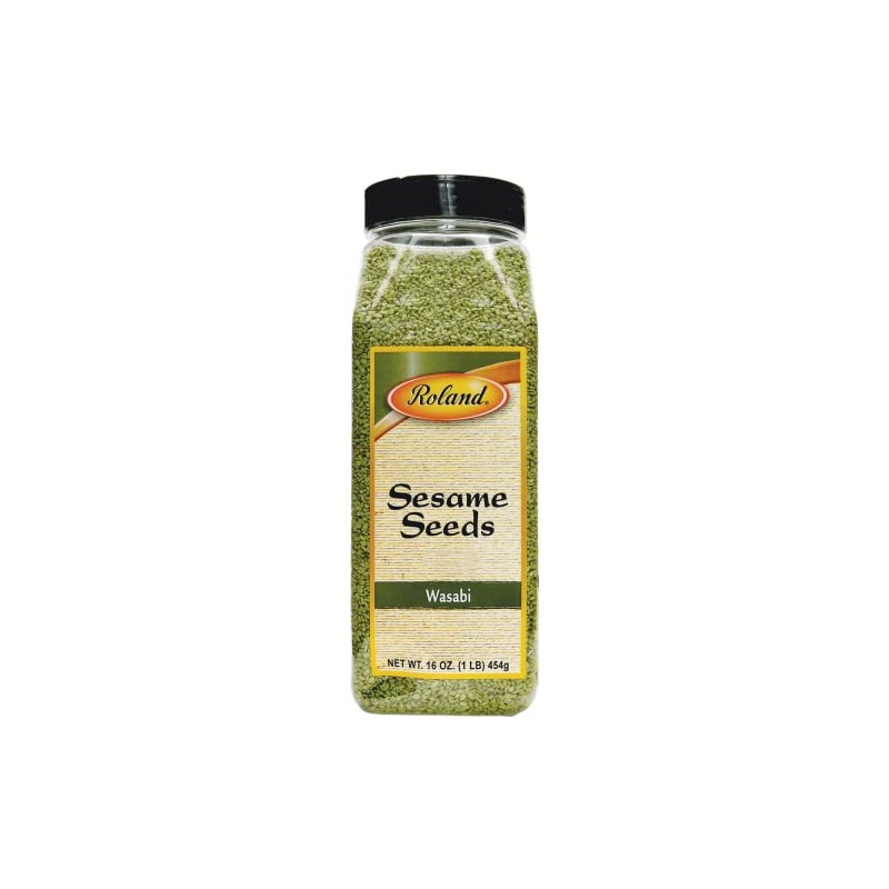 Roland Foods Wasabi Sesame Seeds, 16 Ounce Bottle, Pack of