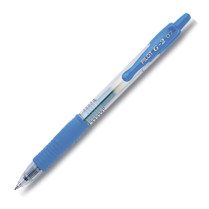 Pilot G2&nbsp;Retractable Gel Pens, light blue, 5 Stifte