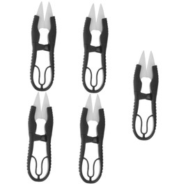 DOITOOL 5pcs Sturdy U Shaped Portable Scissors for Sewing Durable Handcraft Trimming Tool for Embroidery Cross Stitch and Needlework Lightweight Design with Protective Cover