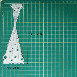 Die Cuts for Card Making, Bubble Metal Cutting Dies for Scrapbooking, Spotty Line Stencil Template Craft Embossing Paper Dies, DIY Art Die Cutting Point Edge Stencils for Photo Album (Silver-1)