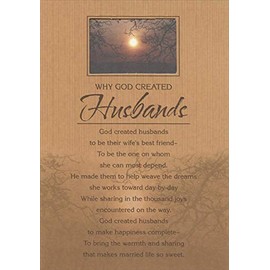 Designer Greetings Why God Created Husbands Die Cut Window Religious Birthday Card