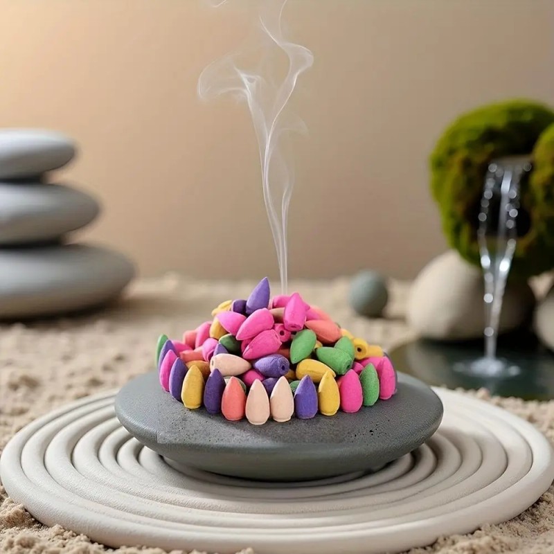 300 Assorted Backflow Incense Cones Lavender Agarwood Sandalwood Artemisia Floral