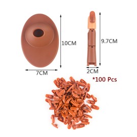 1 Set Acrylic Nails Practice Finger Nail Tips Practice Model Adjustable Nail Training Hand for Gel and Nail Art Training