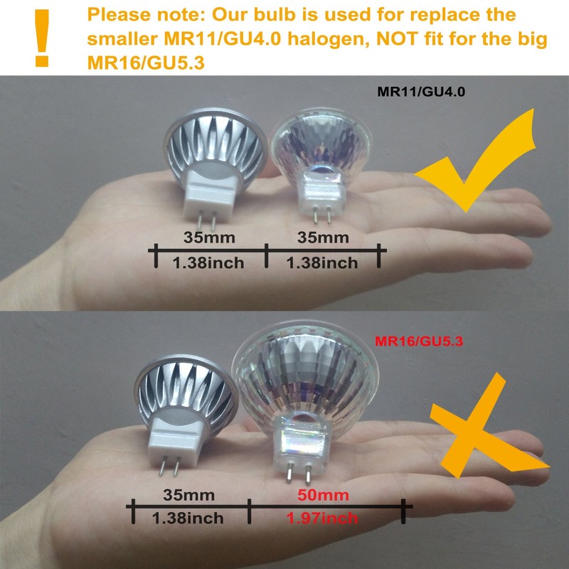 ALIDE MR11 GU4 Led Bulbs,Replace 20W 35W Halogen Equivalent,2700K Soft