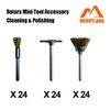 Merryland Wire Brush Mini Brass Brush for Dremel 72 Pack,