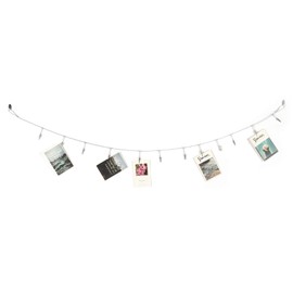 Picture Holder for Wall, Wire Rope Photo Clip Picture Hanging Wire with 12 Clips for Hanging Photos Notes and Artworks Wall Decoration Memorandum Postcard Recording