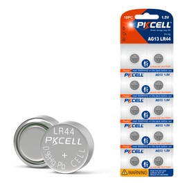 PKCELL LR44 Batteries 1.5 Volt Alkaline AG13 357 303 A76 SR44 Button Coin Cell Battery (10 Count（Pack of 1）)