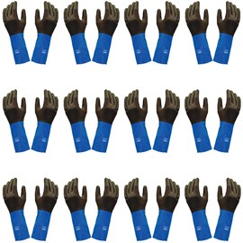 D SUPER REMOVER SINCE 1979 Neoprene, Chemical Resistant Gloves, Industrial Strength 12 Pairs (Large)