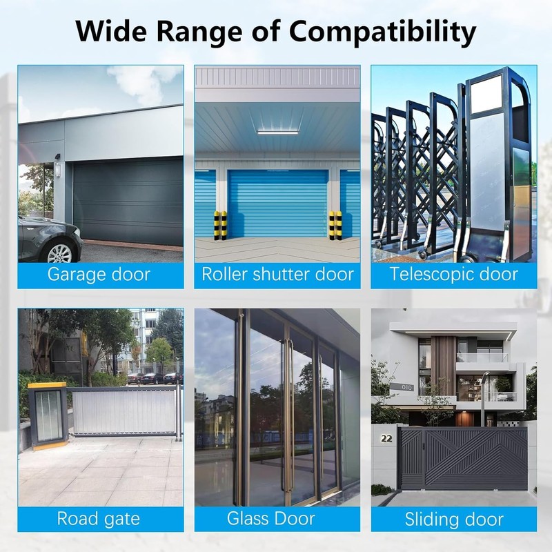 3 Pack 433.92MHz Universal Garage Door Remote Control Compatible with