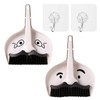 2 Sets of Broom Dustpans, 2 Hooks, Creative and Cute,