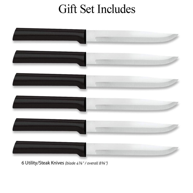 RADA Cutlery 6-Piece Utility/Steak Knife Gift Set (G206), Stainless Steel