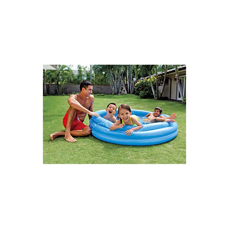 INTEX Crystal Blue Kids Outdoor Inflatable 58 Swimming Pool 58426EP