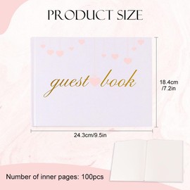 Bieiyhe Guest Book Wedding Guest Book for Filling in Birthday, Guest Book for Photos Sticking, Guest Book Vintage, Wedding Book Blank, Guest Book Boho Style, Guest Book Baby Shower, Guestbook Wedding