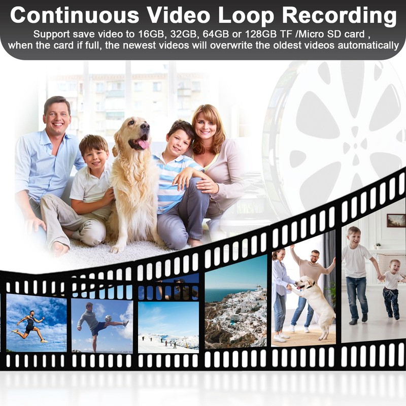 HD 1080P Mini USB Charger Camera, Security Video Recorder Continuous