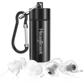 Hearprotek 2 Pairs of Ear Plugs for Sleeping, Hearing Protection Earplugs 32 dB & 30 dB for Noise Reduction, Travel, Snoring, Work, Side Sleepers, Construction (White)