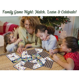 BIZIBAFF Bible Bingo Games for Kids Adults - 24 Players Christian Bible Bingo Cards - Jesus Sunday School Religious Activities for Family Nativity Easter Party Favors