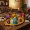Glass Diwali Candle Holder - 4 Pcs Colorful Festival Tea