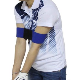 Pro Golf Swing Training Aid, Swing Correcting Arm Band Correct Training Swing Gesture Alignment Practice Tool for Golf Beginners - Color: blue