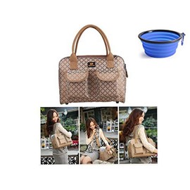 Hubulk Dog Carrier Bag Pet Tote Bag Doggie Handbag Cat Purse Puppy Pouch, Free Collapsible Dog Bowl Included