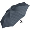 Knirps Minimatic SL Gents Print Men's Pocket Umbrella, Check-anthracite