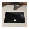 MEJE #202H -18 Inch Undermount Rectangle Bathroom Sink, Porcelain Ceramic