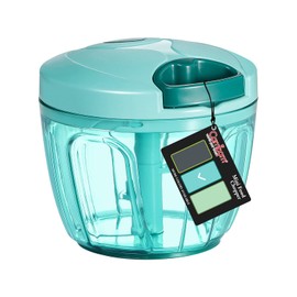 Cambom Manual Food Chopper Vegetable Cutter, Hand String Vegetable Chopper Onions Cutter for Vegetable Fruits Nuts BPA Free Food Safe Material, 650ml Blue