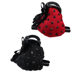 zaoalife 2pcs Fabric Strawberry Hair Claw Clips with Rhinestone,Heart Hair Clips French Hair Barrette for Women Girls Non-Slips Hairpin