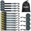 Ratchet Tie Down Strap 8-Pack 15 Ft - 500 lbs