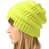 CC - Gorro de punto trenzado clásico para invierno, otoño,
