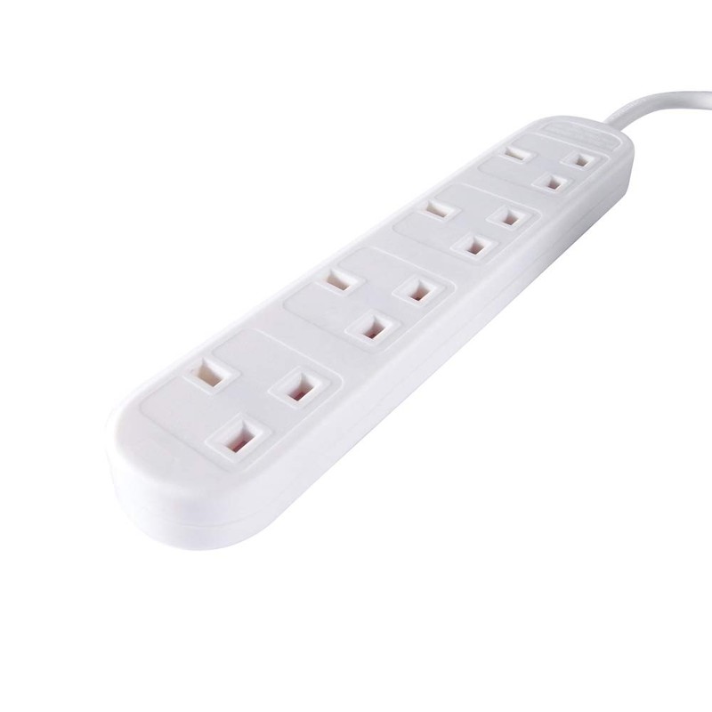 connektgear 2m Male Mains Power PDU 4 Gang UK Socket