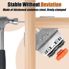 Alongen 2Pcs Right Angle Clamp,90 Degree Corner Clamps for Woodwork,Precision Open and Close Type Right Angle Splicing Clamp Locator for DIY Woodworking Welding(Open)
