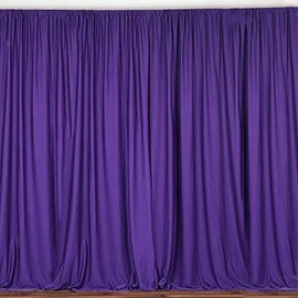 Backdrop King Inc, Polyester Poplin Backdrop Drape Curtain Panel with 4" Rod Pocket (Purple, 10 Feet Wide x 9 Feet High Seamless)