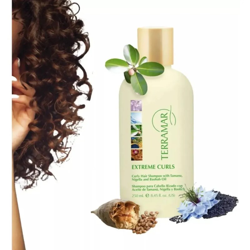 Shampoo Cabello Rizado Aceite De Tamanu Y Nigella Terramar
