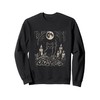 Mystical Altar Full Moon Witch Cat Art Sweatshirt