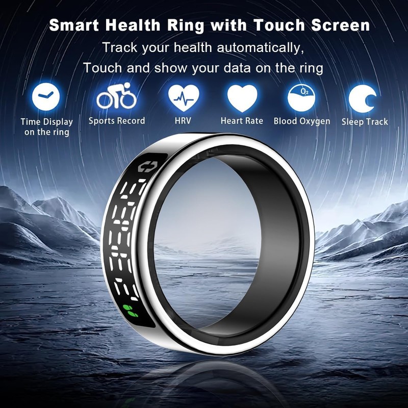 2025 New LED Smart Ring | All-in-One Health Tracker Ring