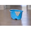Quickie® Ez-Glide Bucket On Wheels, 5 Qt, Blue 20000ZQK -