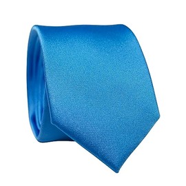 DAZI - Corbata ajustada para hombre, lazos de satén sólido, corbatas de 2.5 pulgadas de ancho, corbata formal de color puro sólido, Azul-cielo, Estándar
