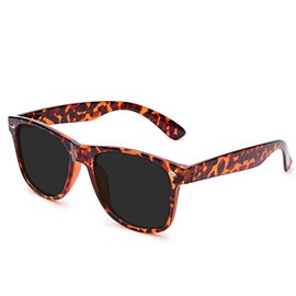 Outdoor Retro Distance Polarized Myopia Sunglasses Driving Tinted Grey Nearsighted Glasses, Tortoiseshell