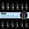 Extra Long Square Nail Tips 240Pcs 12 Sizes Gel Nail